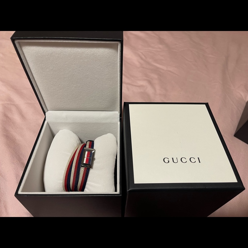 Gucci Frame Web Triple-Strap Watch